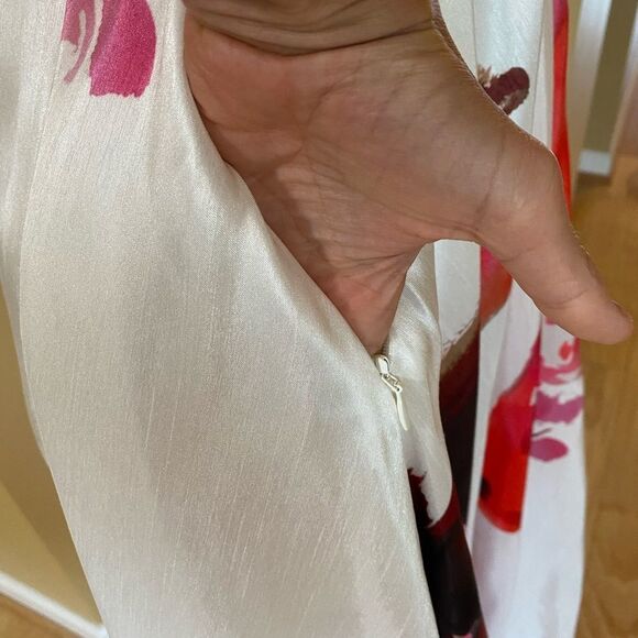 Samuel Dong Size Xs Bubble Front Pleated Red And White Maxi Skirt. Nwt! Perfect! - Picture 6 of 13